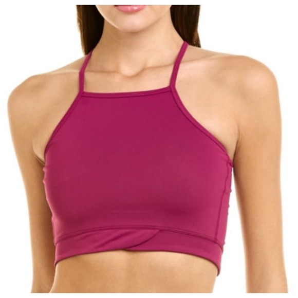 Free People movement in the saddle cami mulberry color crop top sports bra - Picture 1 of 9